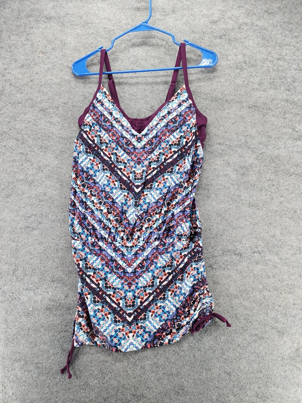 Athleta Tankini Top Womens 36 B/C Purple Swimwear